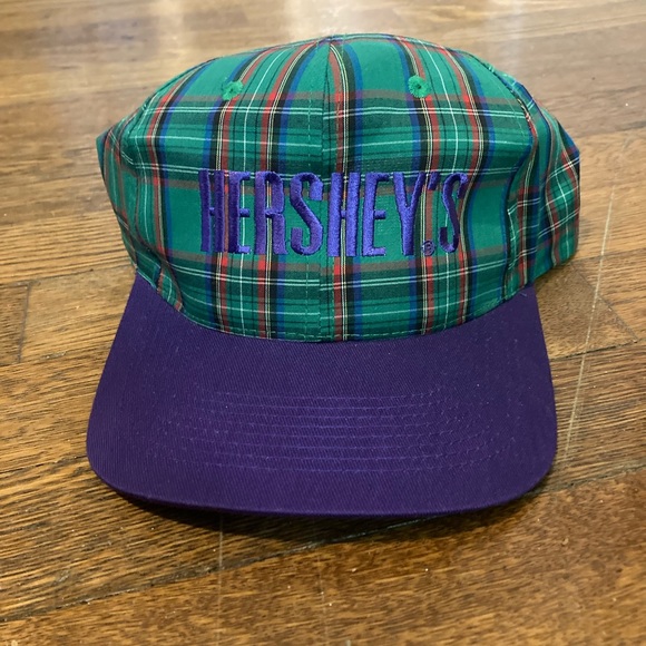 hersheys Other - Vtg 90s HERSHEYS chocolate plaid snapback hat